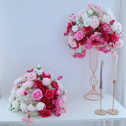 FL-115 Custom Multi-Style Handmade Floral Arrangements Silk Artificial Flower Balls Wedding Table Centerpieces