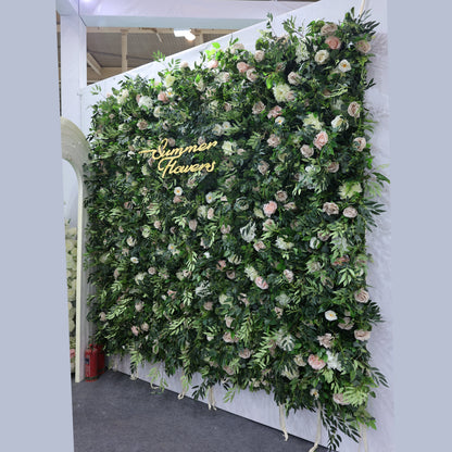 Summer Flower CB-373 8ft*8ft Cloth Back Artificial Flower Wall Roll up Fabric background