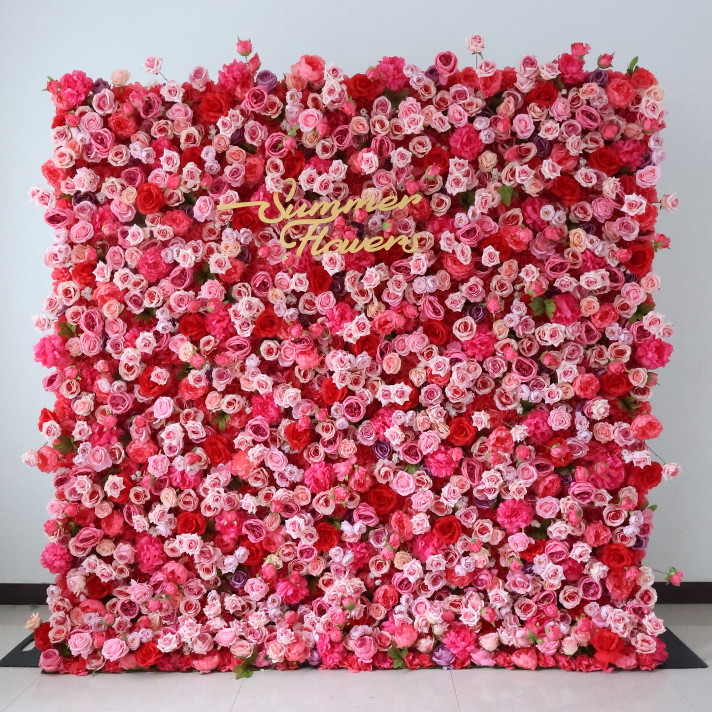 Summer Flower CB-447 8ft*8ft Cloth Back Artificial Flower Wall Roll up Fabric background