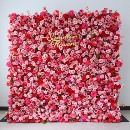 Summer Flower CB-447 8ft*8ft Cloth Back Artificial Flower Wall Roll up Fabric background