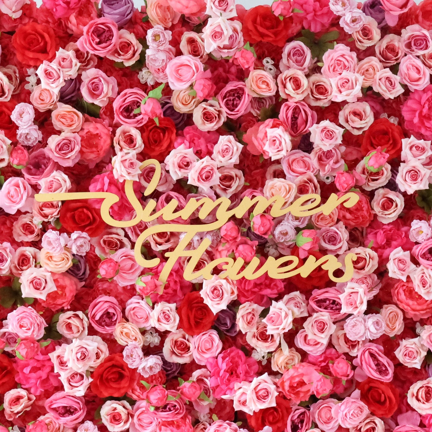 Summer Flower CB-447 8ft*8ft Cloth Back Artificial Flower Wall Roll up Fabric background