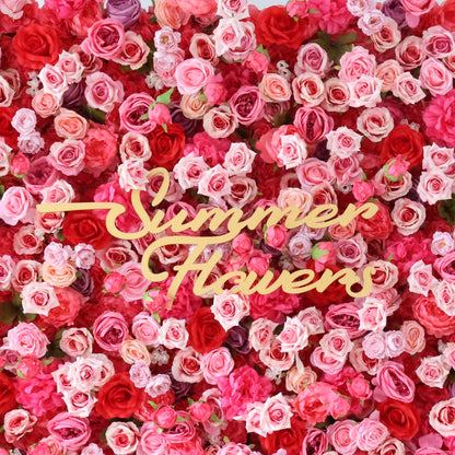 Summer Flower CB-447 8ft*8ft Cloth Back Artificial Flower Wall Roll up Fabric background