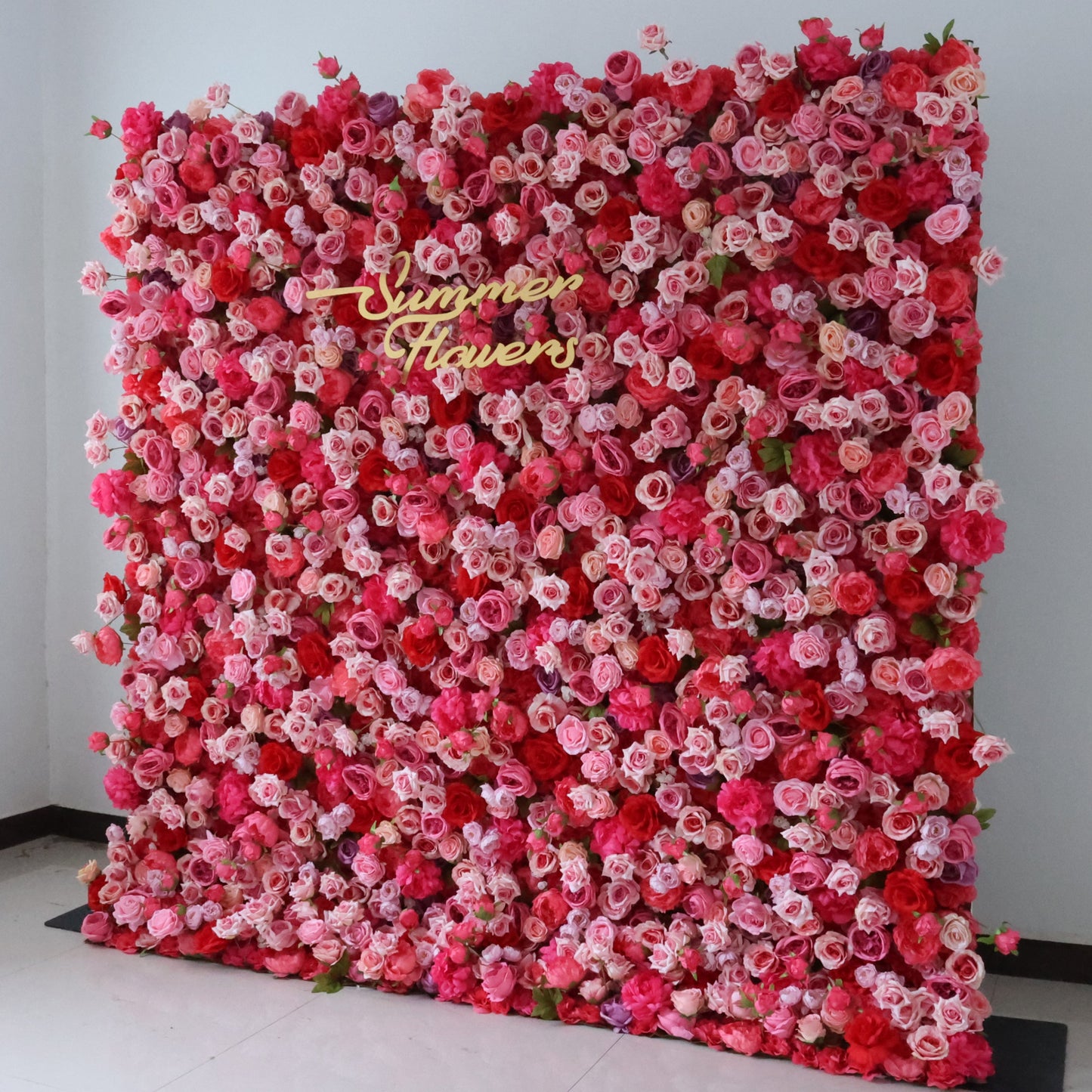Summer Flower CB-447 8ft*8ft Cloth Back Artificial Flower Wall Roll up Fabric background