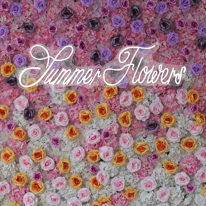 Summer Flower CB-390 8ft*8ft Cloth Back Artificial Flower Wall Roll up Fabric background