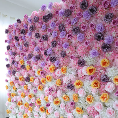 Summer Flower CB-390 8ft*8ft Cloth Back Artificial Flower Wall Roll up Fabric background