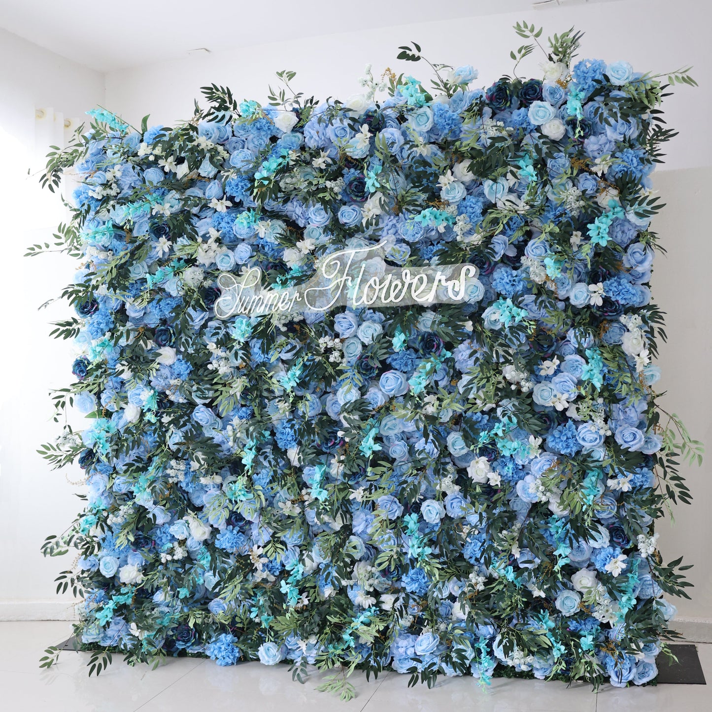 Summer Flower CB-389-2 8ft*8ft Cloth Back Artificial Flower Wall Roll up Fabric background