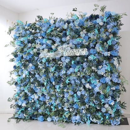Summer Flower CB-389-2 8ft*8ft Cloth Back Artificial Flower Wall Roll up Fabric background
