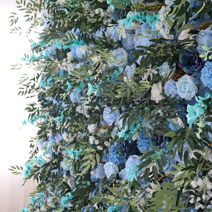 Summer Flower CB-389-2 8ft*8ft Cloth Back Artificial Flower Wall Roll up Fabric background