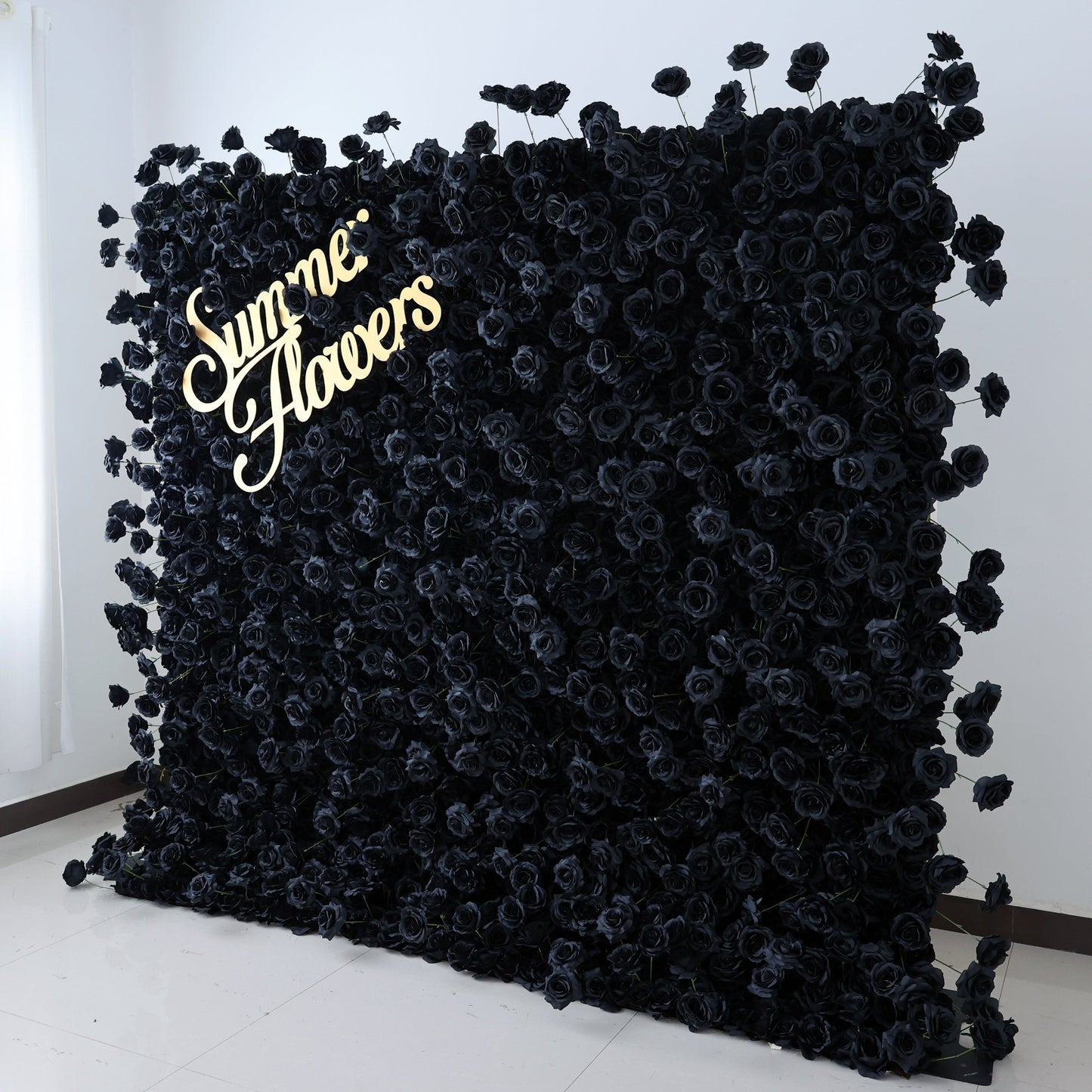 Summer Flower CB-404-3 8ft*8ft Cloth Back Artificial Flower Wall Roll up Fabric background