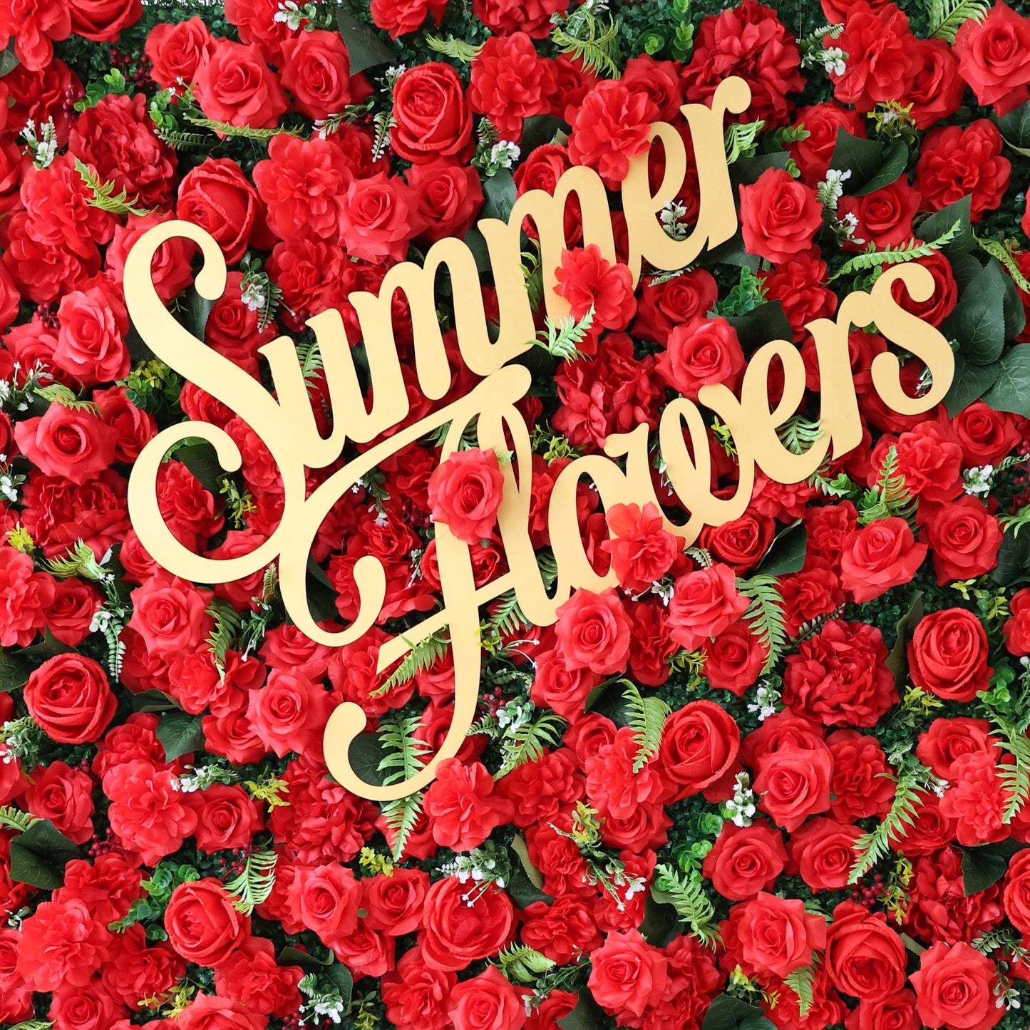 Summer Flower CB-448 8ft*8ft Cloth Back Artificial Flower Wall Roll up Fabric background