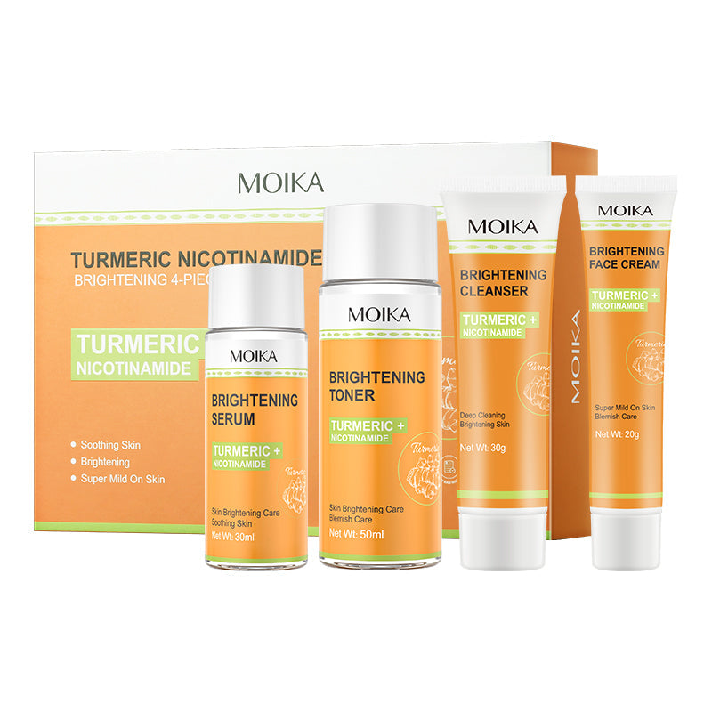 Turmeric + Nicotinamide Brightening Skincare Set - 4-Step Glow Solution