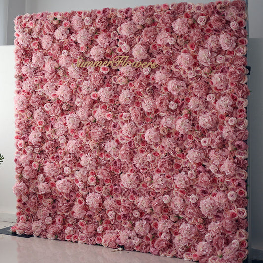 Summer Flower:CB-053 8ft*8ft Cloth Back Artificial Flower Wall Backdrop