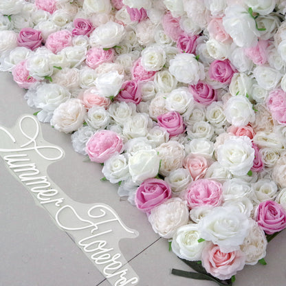 Summer Flower:CB-058-1 8ft*8ft Cloth Back Artificial Flower Wall Backdrop