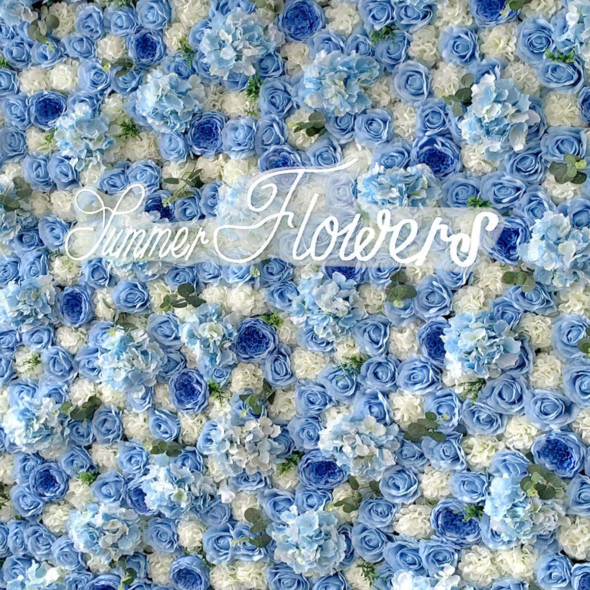 Summer Flower:CB-067 8ft*8ft Cloth Back Artificial Flower Wall Backdrop