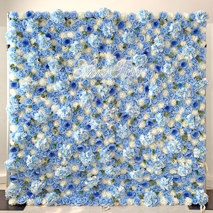 Summer Flower:CB-067 8ft*8ft Cloth Back Artificial Flower Wall Backdrop