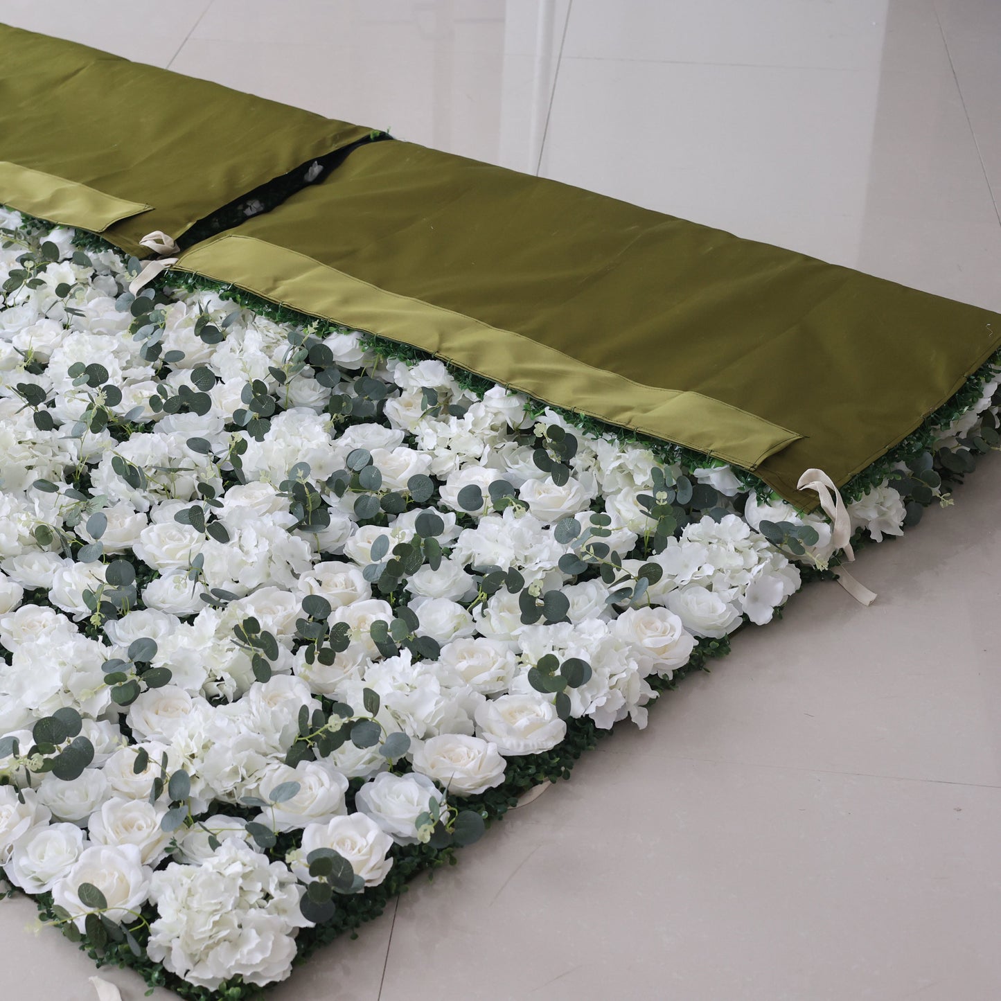 Summer Flower:CB-123 8ft*8ft Cloth Back Artificial Flower Wall Backdrop