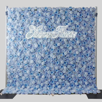 Summer Flower:CB-152 8ft*8ft Cloth Back Artificial Flower Wall Backdrop