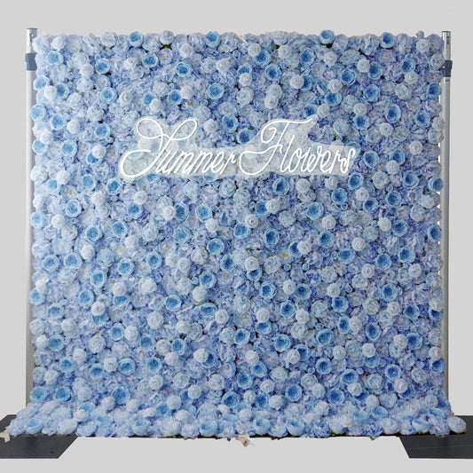 Summer Flower:CB-152 8ft*8ft Cloth Back Artificial Flower Wall Backdrop