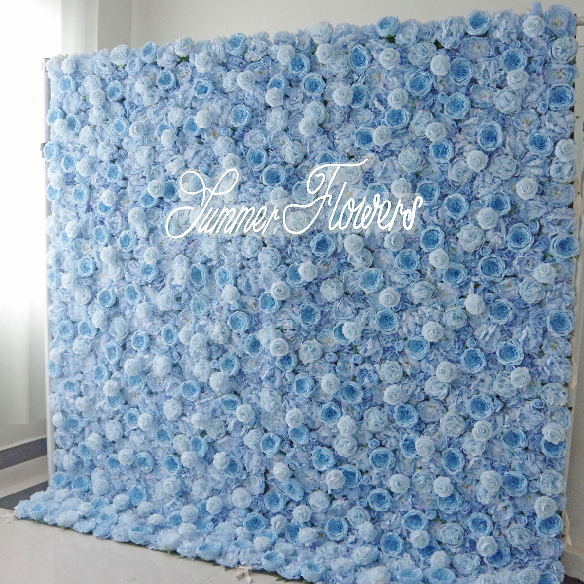 Summer Flower:CB-152 8ft*8ft Cloth Back Artificial Flower Wall Backdrop