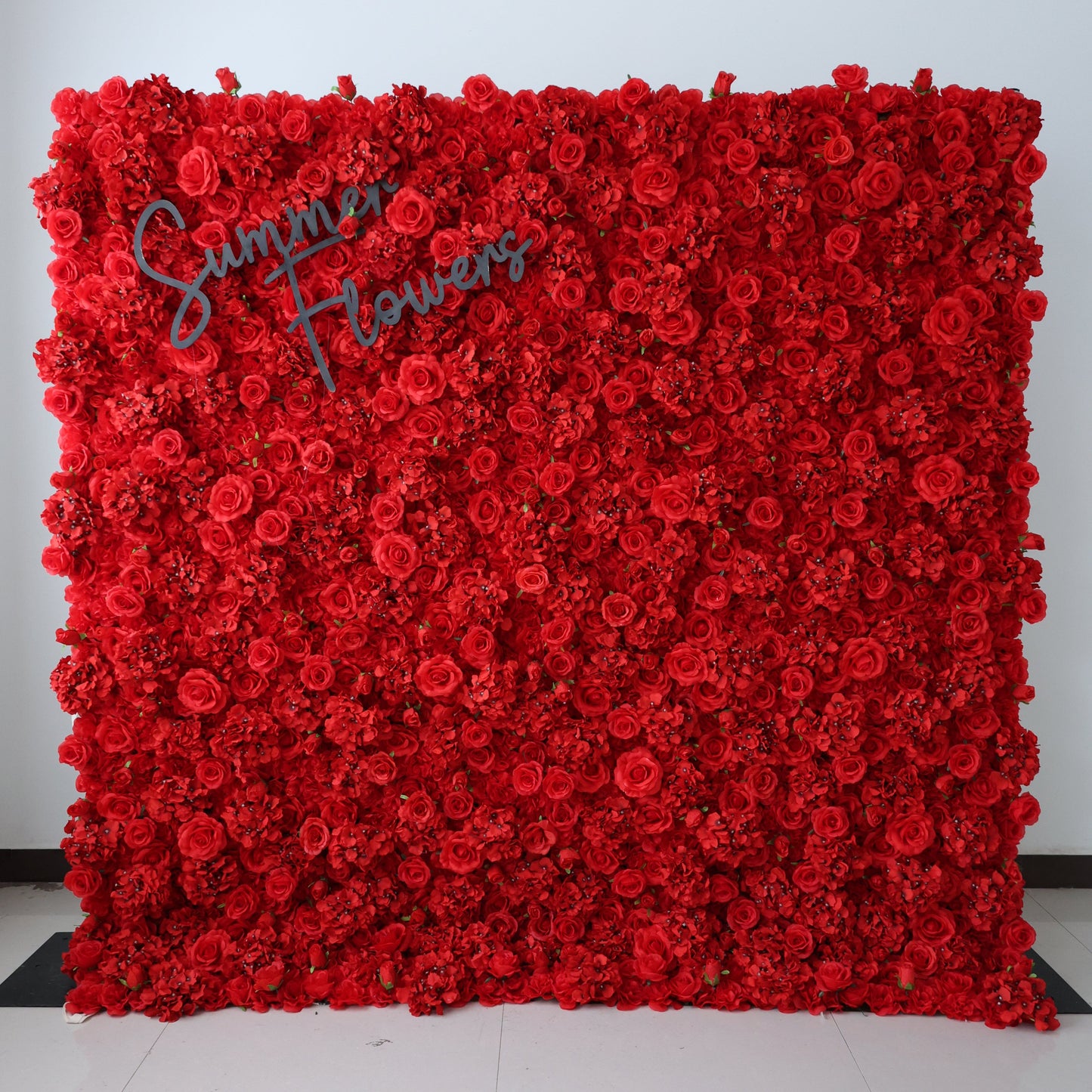 Summer Flower CB-157-3 8ft*8ft Cloth Back Artificial Flower Wall Roll up Fabric background