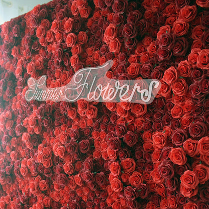 Summer Flower:CB-172 8ft*8ft Cloth Back Artificial Flower Wall Backdrop