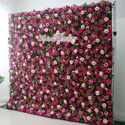 Summer Flower:CB-177 8ft*8ft Cloth Back Artificial Flower Wall Backdrop