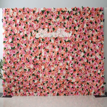Summer Flower:CB-189 8ft*8ft Cloth Back Artificial Flower Wall Backdrop