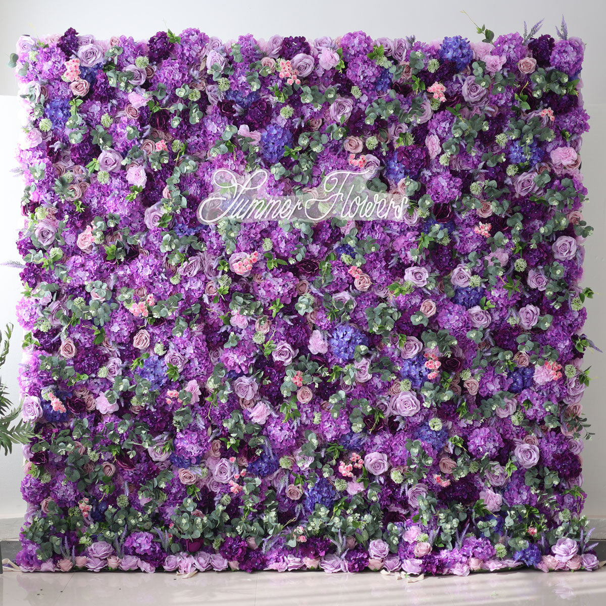 Summer Flower CB-192 8ft*8ft Cloth Back Artificial Flower Wall Roll up Fabric background
