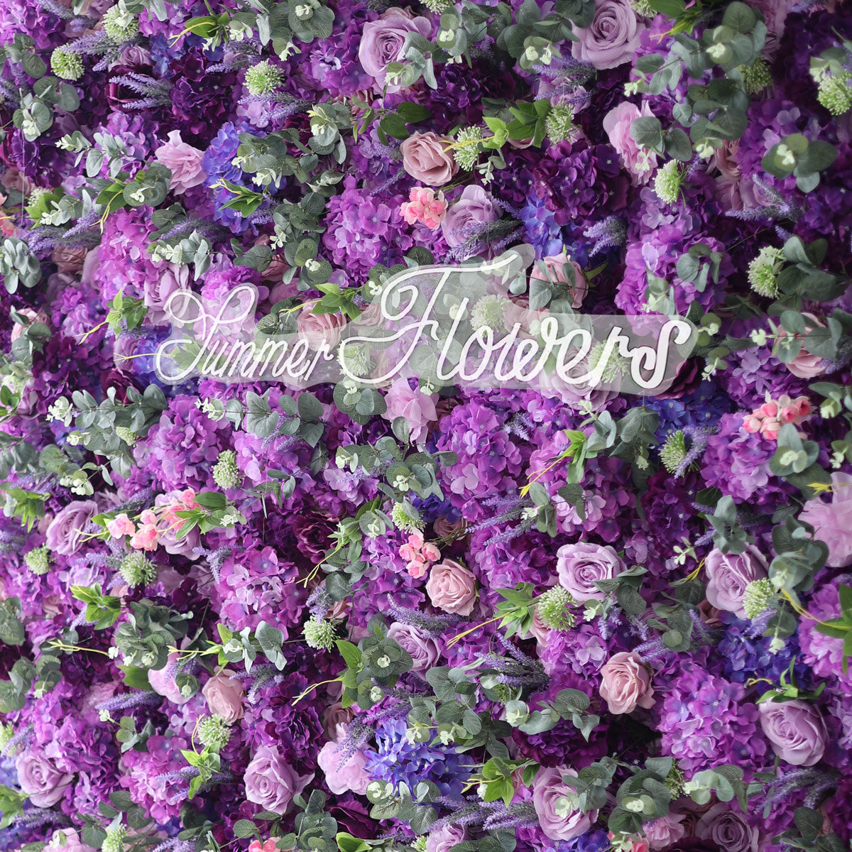 Summer Flower CB-192 8ft*8ft Cloth Back Artificial Flower Wall Roll up Fabric background