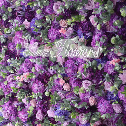 Summer Flower CB-192 8ft*8ft Cloth Back Artificial Flower Wall Roll up Fabric background