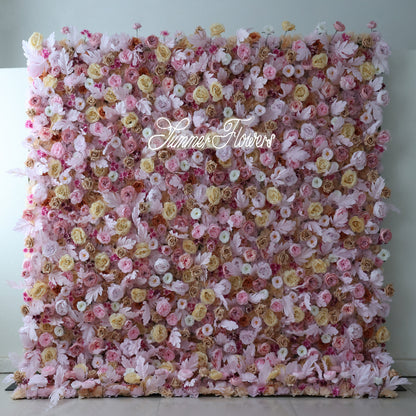 Summer Flower CB-330 8ft*8ft Cloth Back Artificial Flower Wall Roll up Fabric background