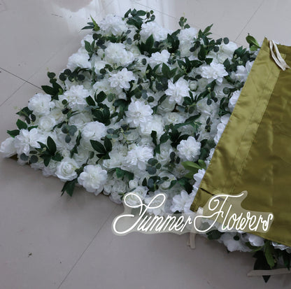 Summer Flower CB-333 8ft*8ft Cloth Back Artificial Flower Wall Roll up Fabric background