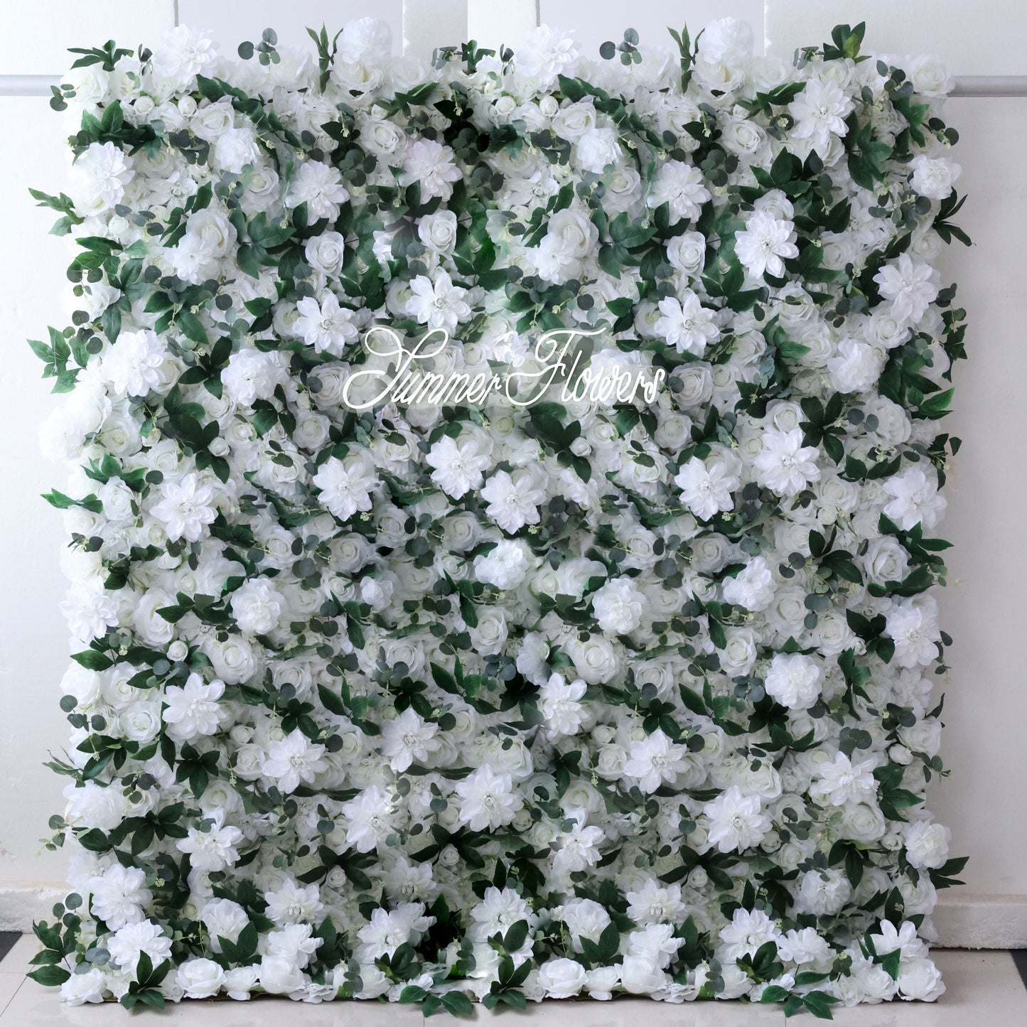 Summer Flower CB-333 8ft*8ft Cloth Back Artificial Flower Wall Roll up Fabric background