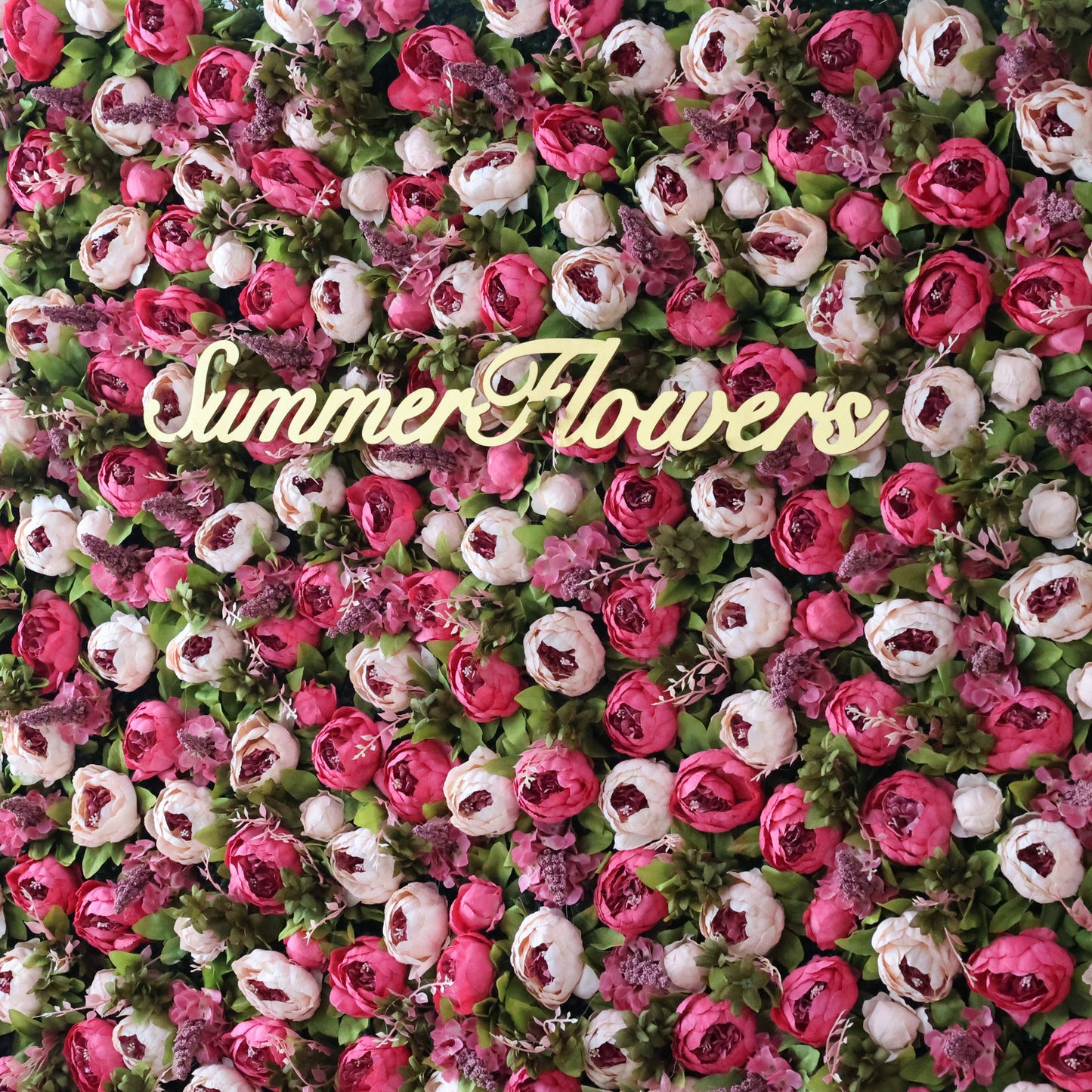 Summer Flower CB-334 8ft*8ft Cloth Back Artificial Flower Wall Roll up Fabric background