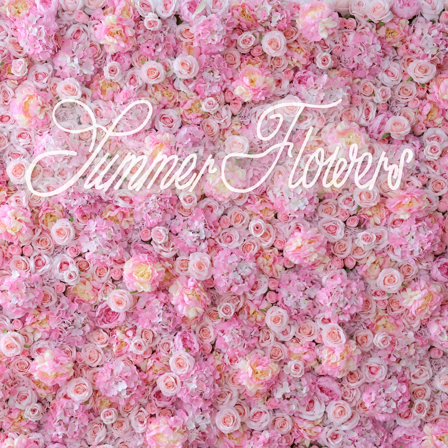 Summer Flower CB-337 8ft*8ft Cloth Back Artificial Flower Wall Roll up Fabric background