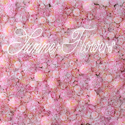Summer Flower CB-337 8ft*8ft Cloth Back Artificial Flower Wall Roll up Fabric background