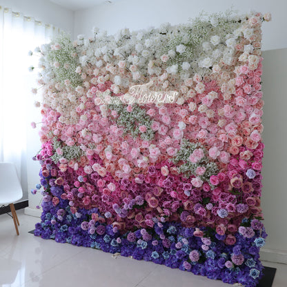 Summer Flower CB-340 8ft*8ft Cloth Back Artificial Flower Wall Roll up Fabric background