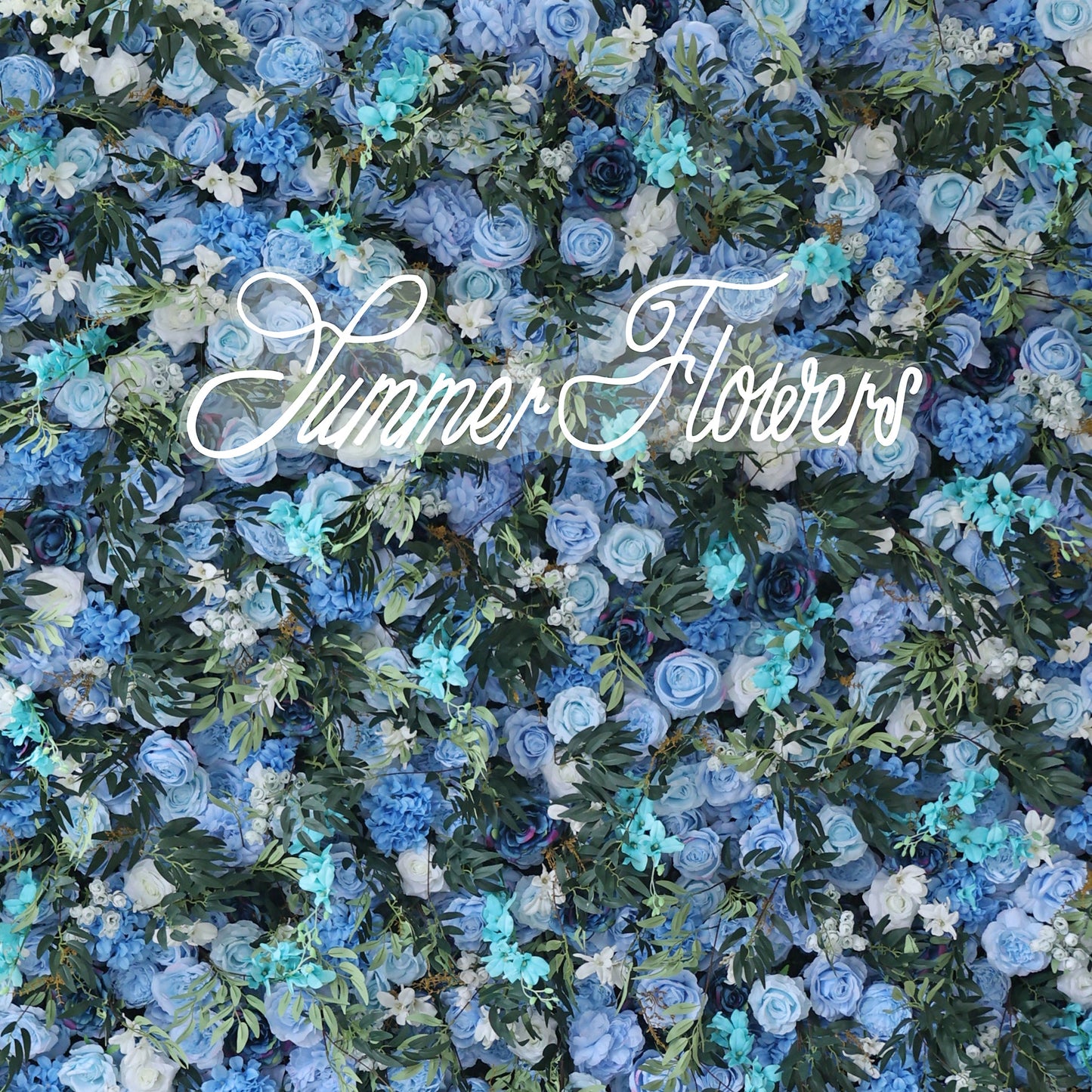 Summer Flower CB-389-2 8ft*8ft Cloth Back Artificial Flower Wall Roll up Fabric background