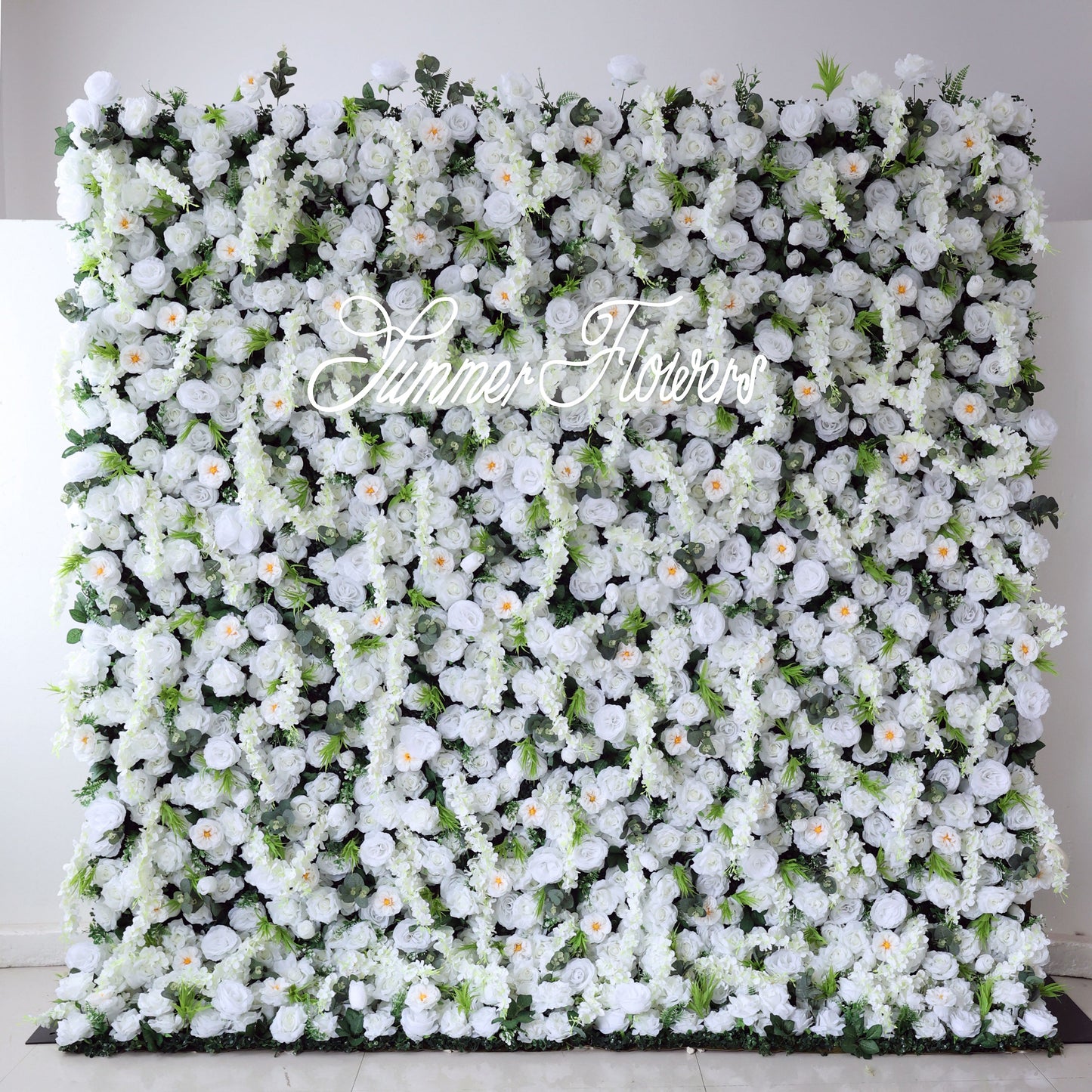 Summer Flower CB-391 8ft*8ft Cloth Back Artificial Flower Wall Roll up Fabric background