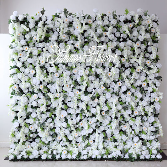 Summer Flower CB-391 8ft*8ft Cloth Back Artificial Flower Wall Roll up Fabric background