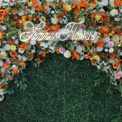 Summer Flower CB-393 8ft*8ft Cloth Back Artificial Flower Wall Roll up Fabric background