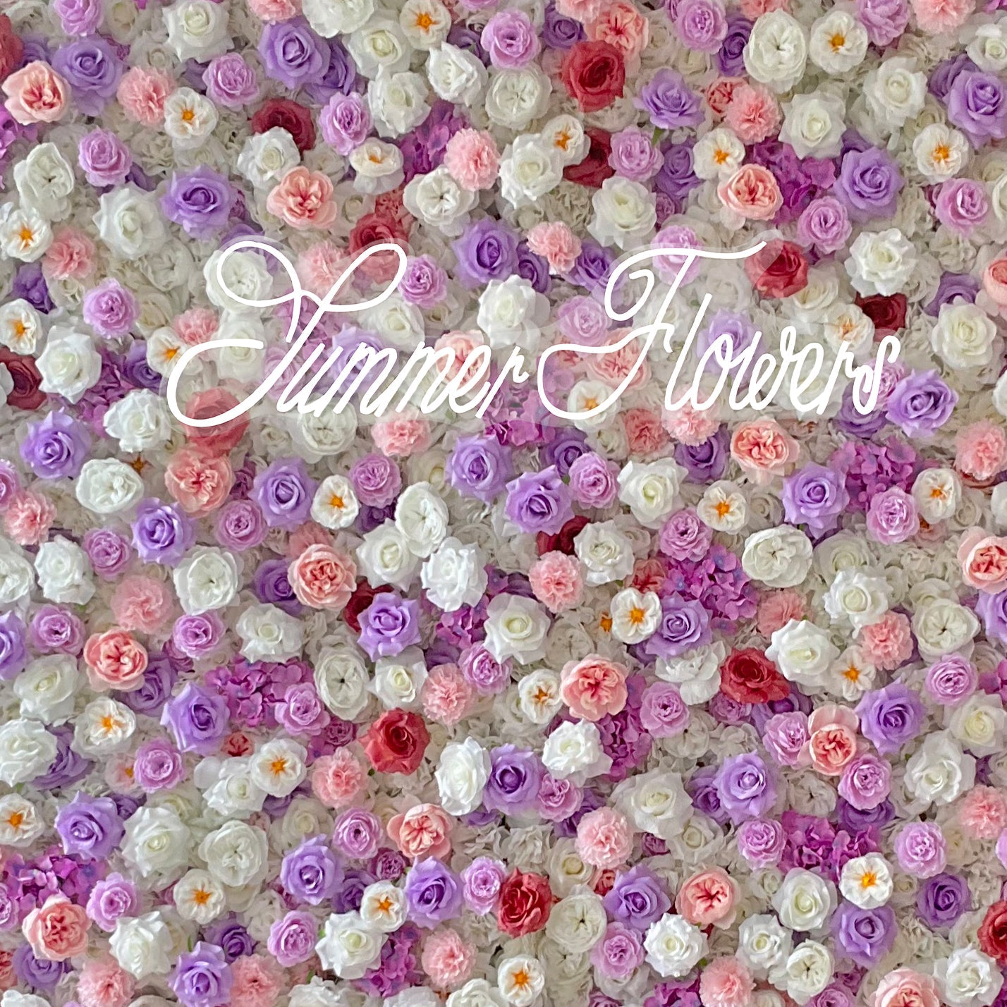 Summer Flower CB-376 8ft*8ft Cloth Back Artificial Flower Wall Roll up Fabric background