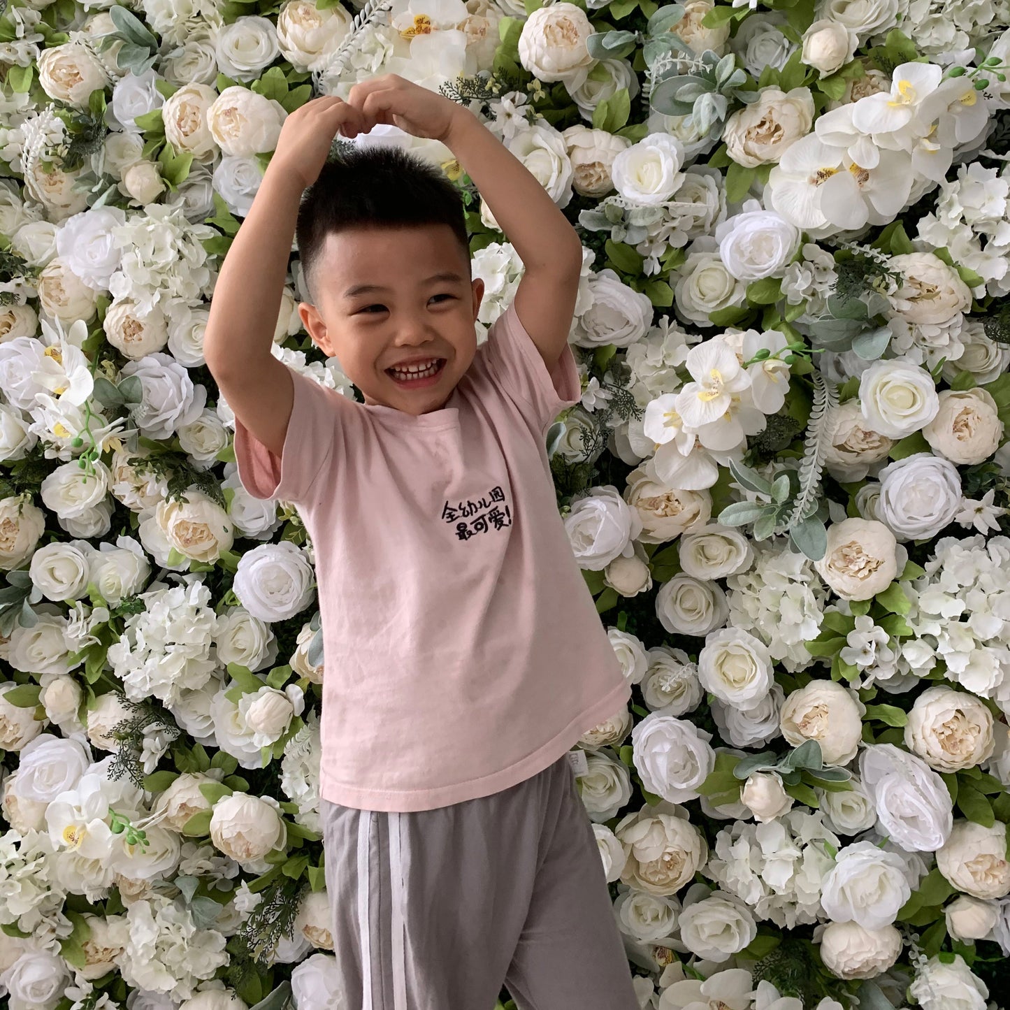 Summer Flower CB-142 8ft*8ft Cloth Back Artificial Flower Wall Roll up Fabric background