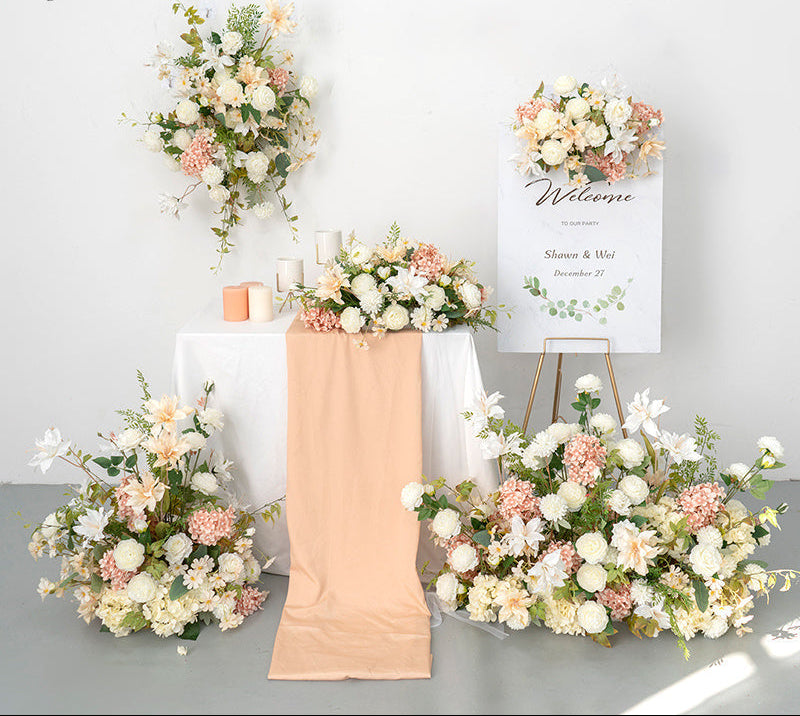 Champagne Wedding Floral Arrangement Table Centerpieces Decor A198 A7486