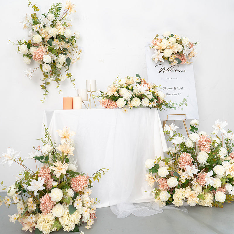 Champagne Wedding Floral Arrangement Table Centerpieces Decor A198 A7486