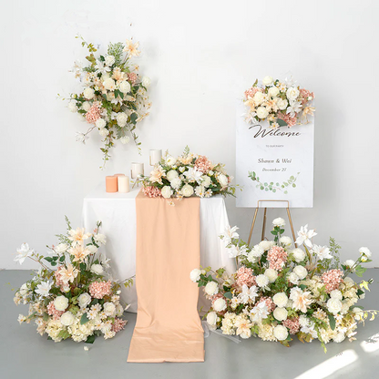 Champagne Wedding Floral Arrangement Table Centerpieces Decor A198 A7486