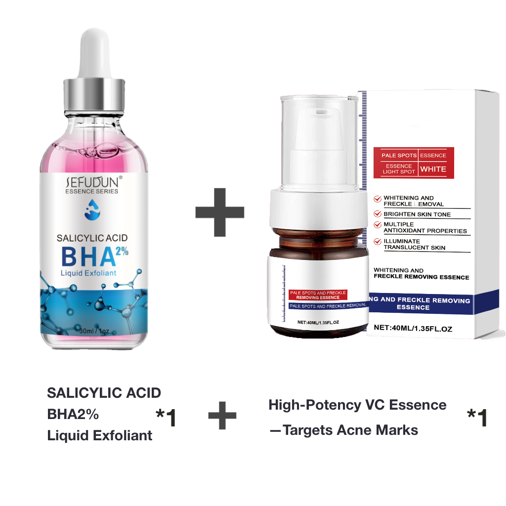 Pimple & Scar Solution: 2% Salicylic Exfoliant + High-Potency VC Essence
