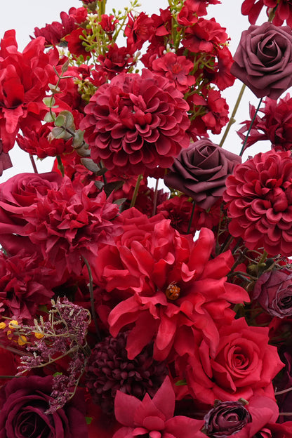 A8966 2pcs Burgundy Red Table Centerpieces Aisle Flower Wedding Banquet Supplies
