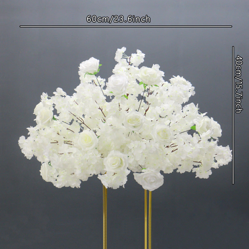 60/80/100cm White Cherry Blossom Rose Wedding Table Centerpiece Flower Ball A031 A7454