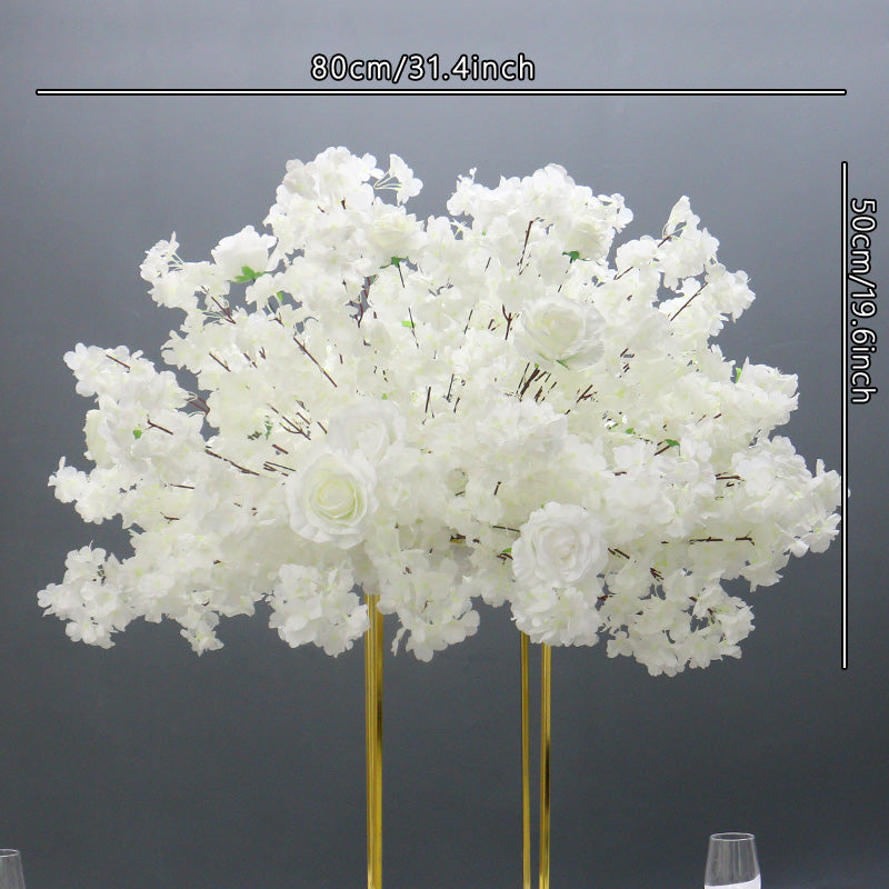 60/80/100cm White Cherry Blossom Rose Wedding Table Centerpiece Flower Ball A031 A7454
